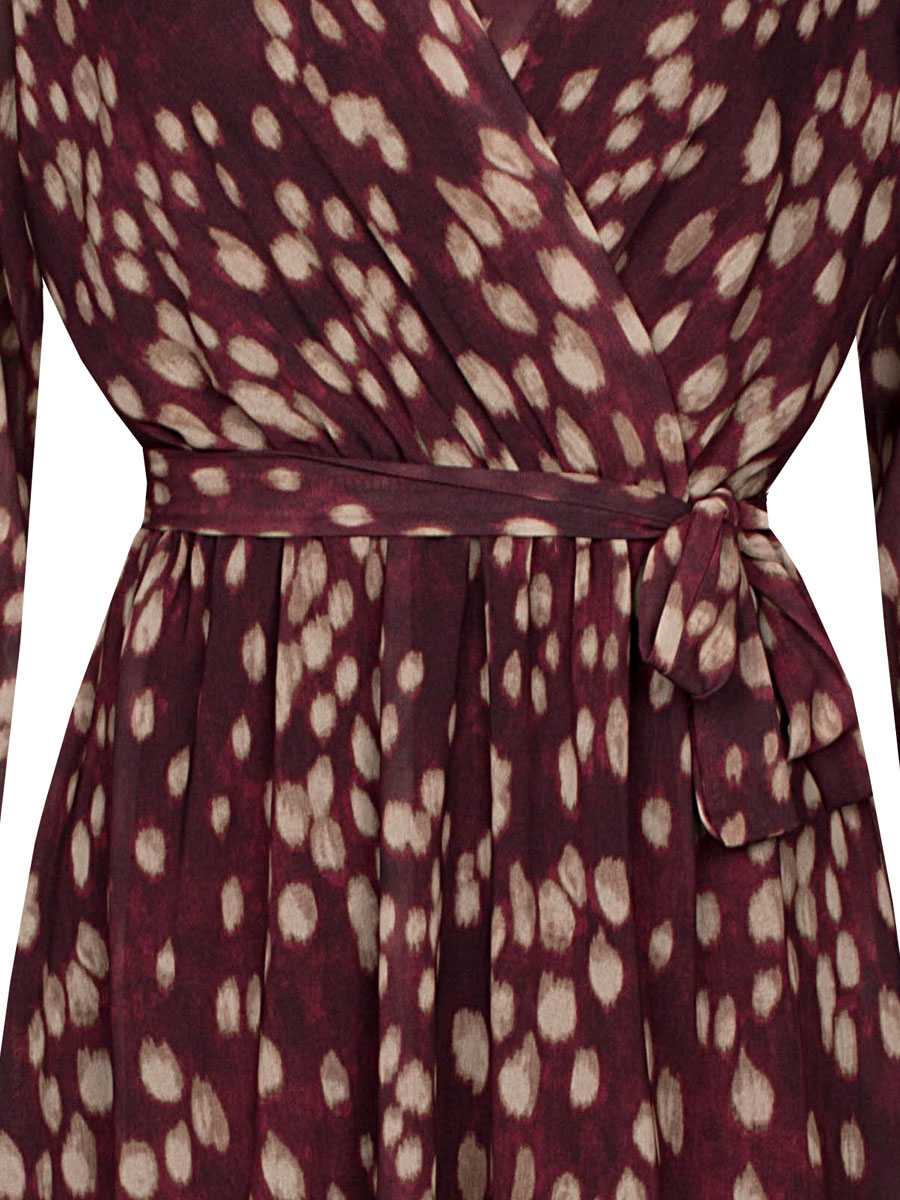 Jurk Lizzy Bordeaux Beige