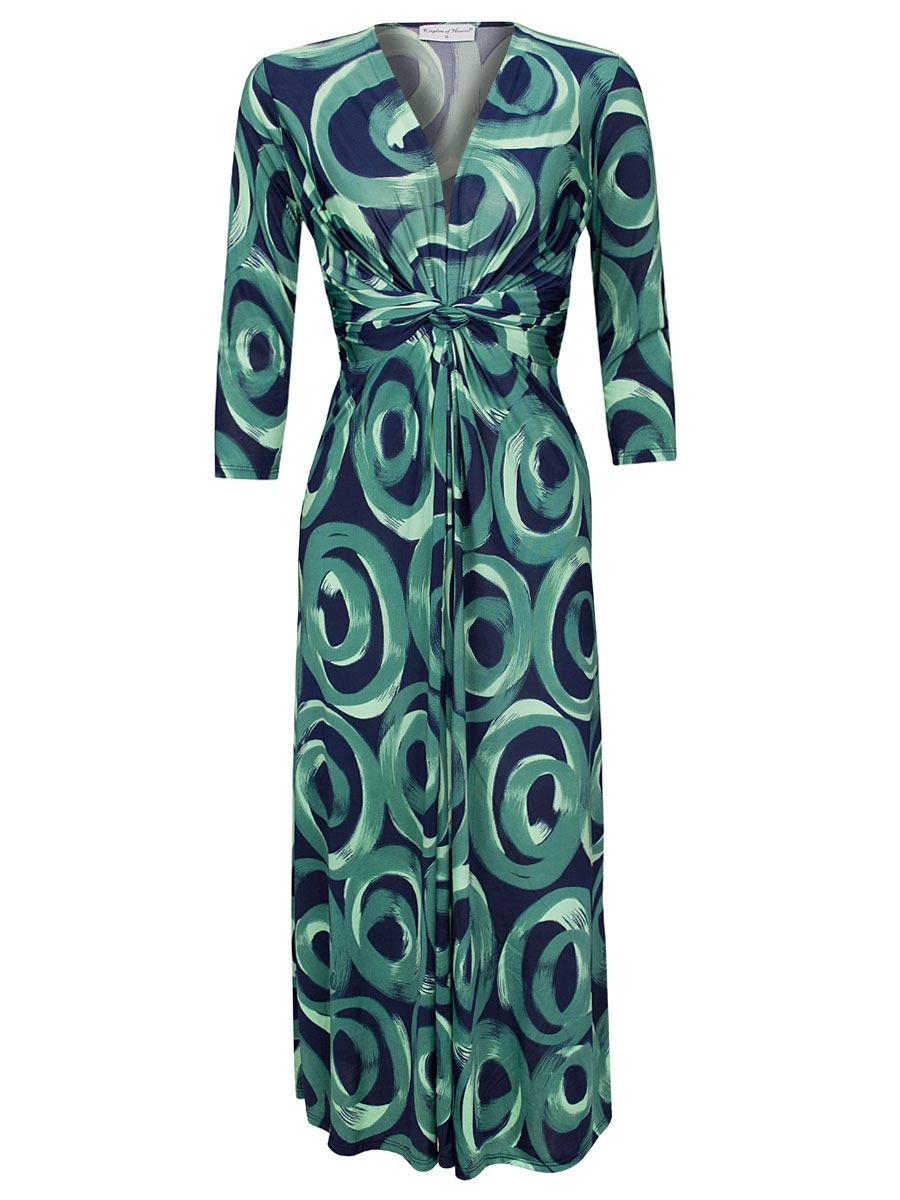 F01201520 Jurk Elly Groen