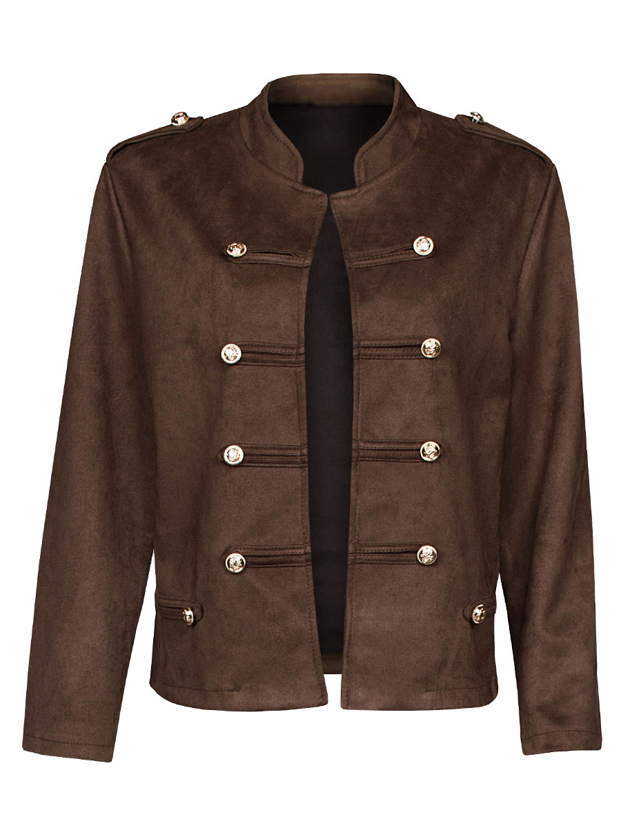Blazer Sierknopen Donkerbruin