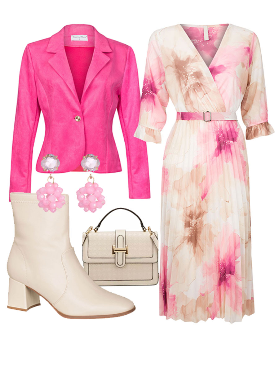 Jurk Diana Roze Shop the look