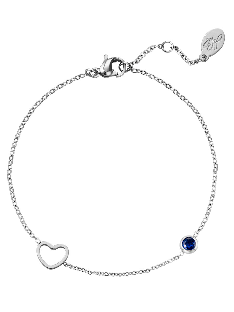 Armband Geboortesteen September zilver