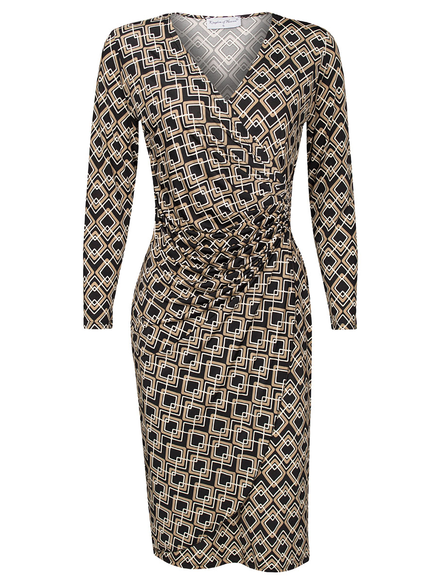 F011034890 Jurk Anoeska Beige