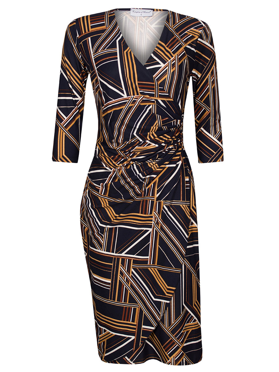 F011034410 Jurk Nicolette Navy