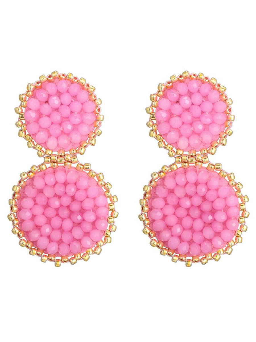 Oorbellen Rond Kraaltjes Roze Oorbellen Rond Kraaltjes Roze