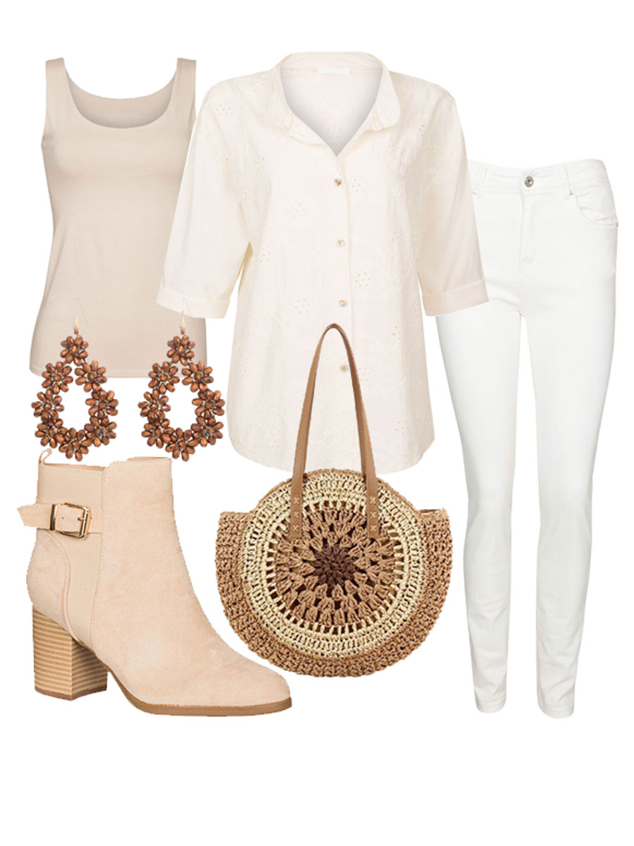Blouse Paisley Beige Shop the look