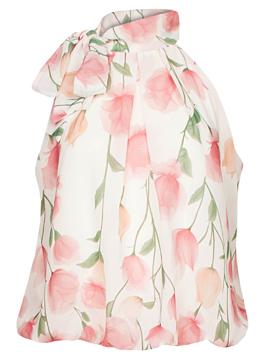 Blousetop Bloemen Roze