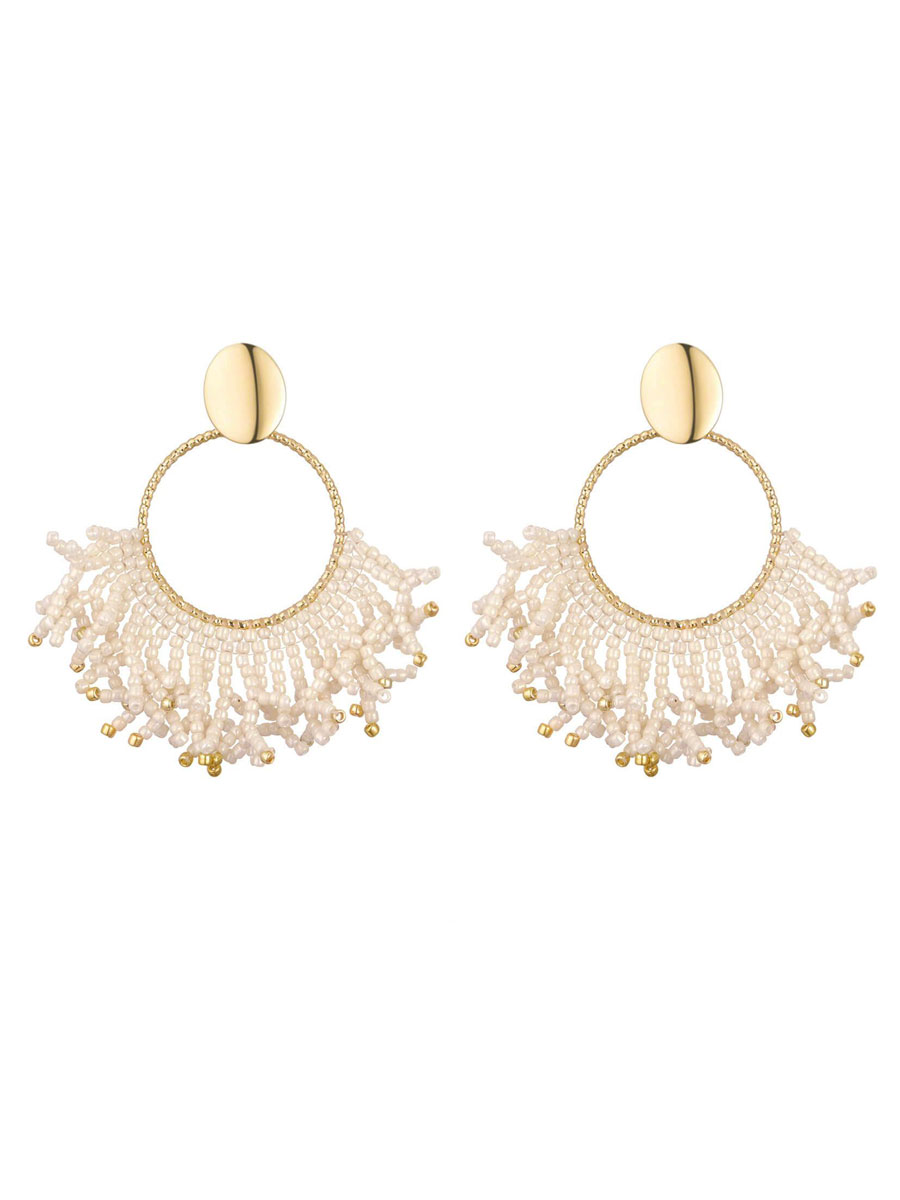 Oorbellen Miyuki Beige