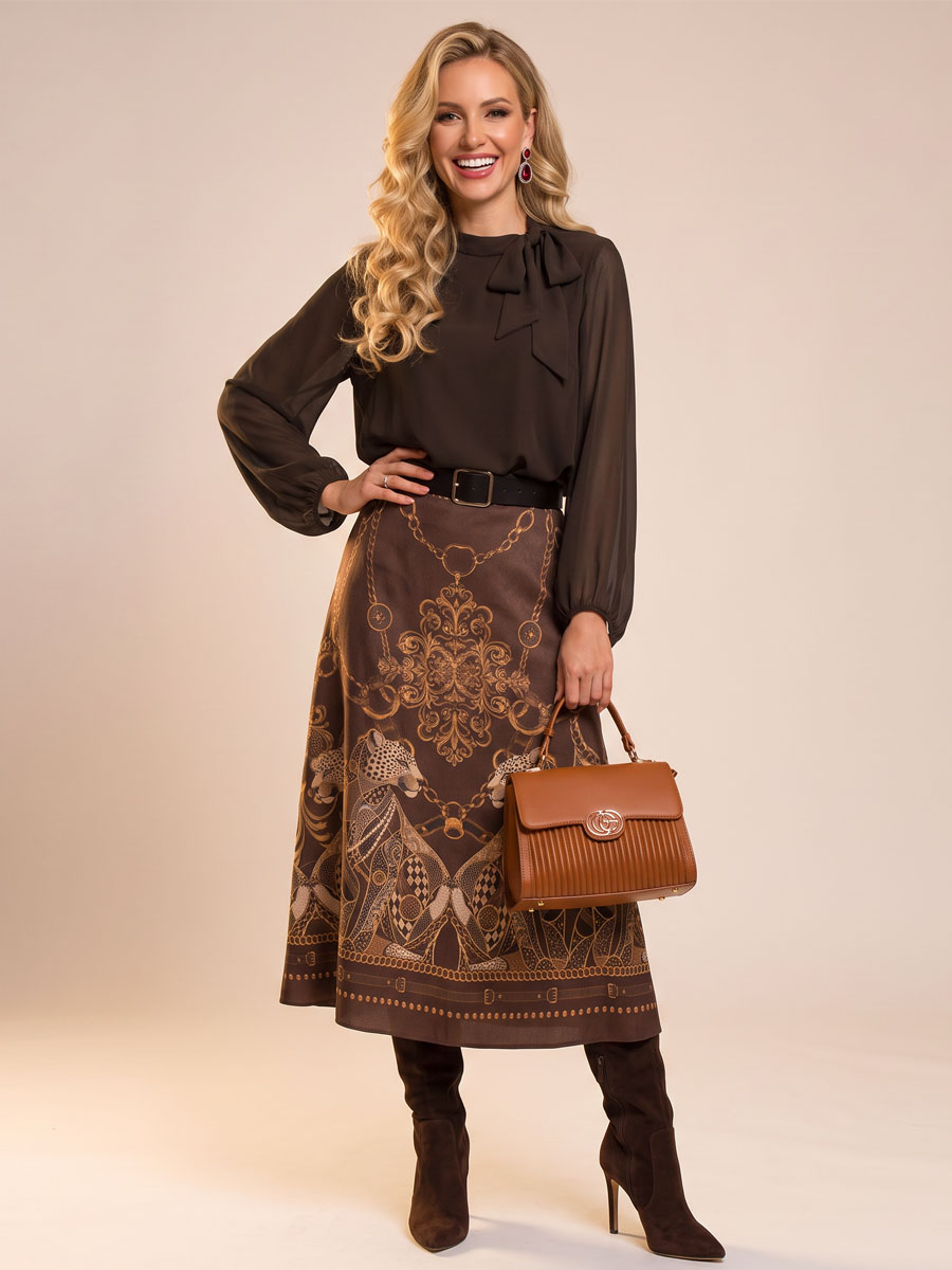 Top Blouson Strik Bruin