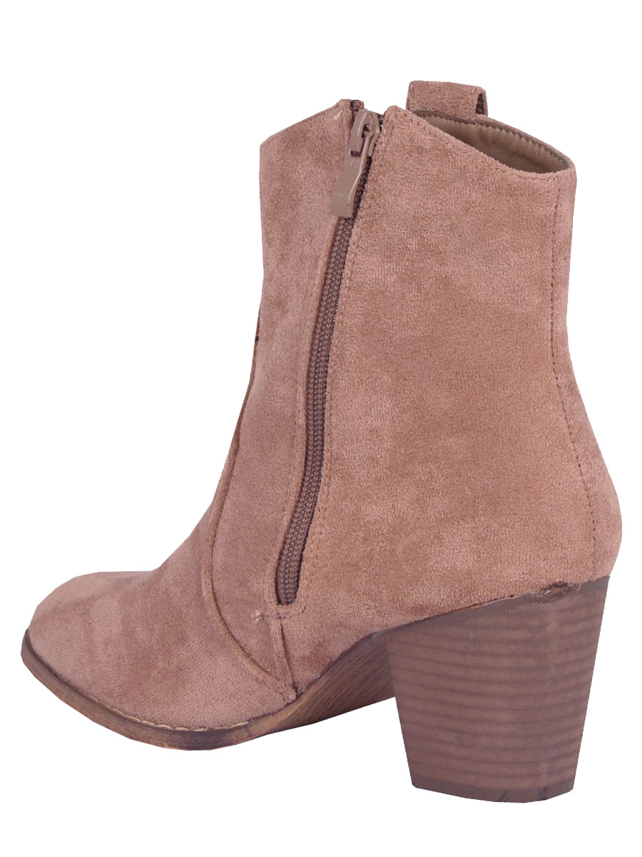 Enkellaars Stiksel Taupe