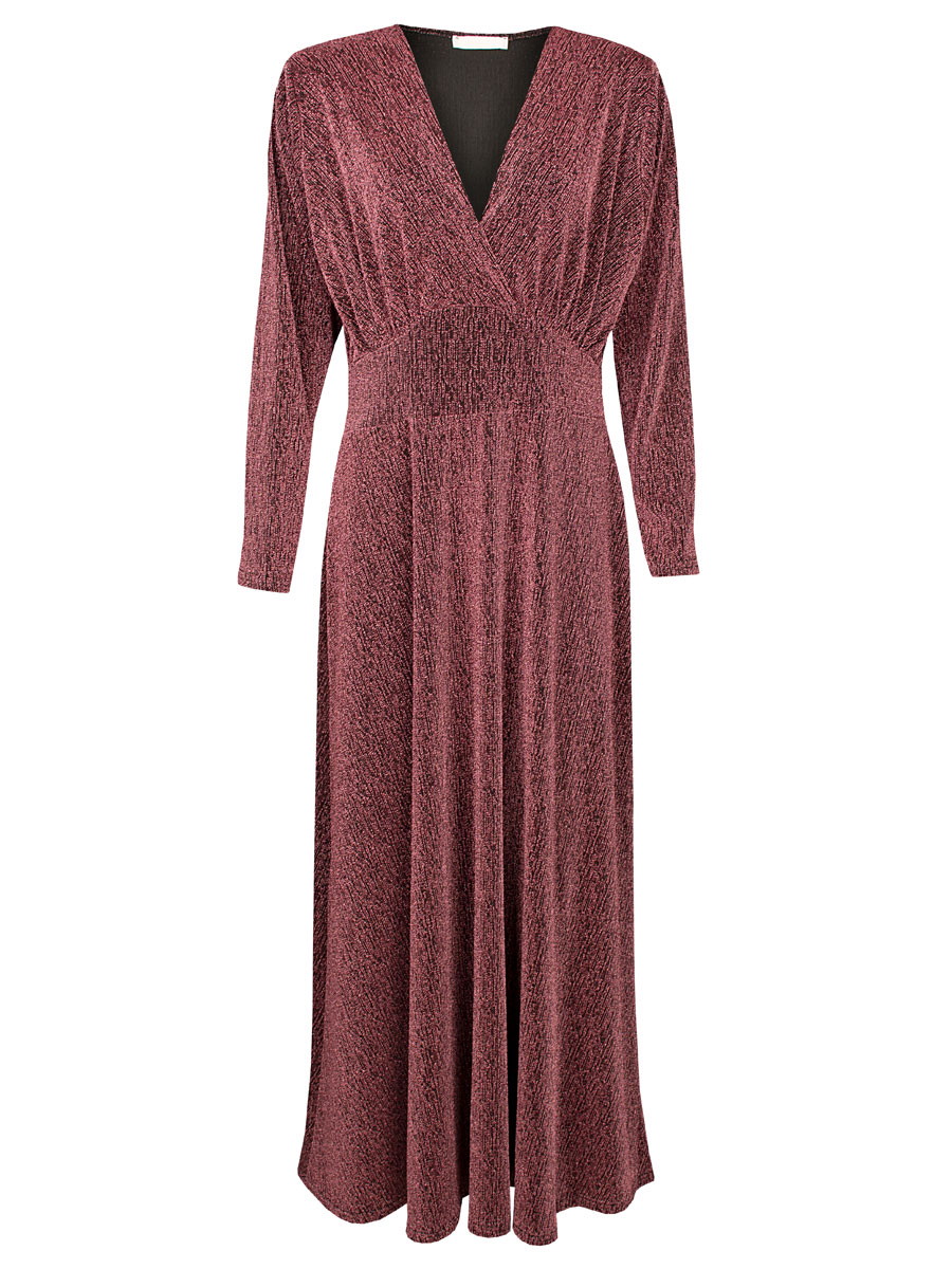 Maxi Jurk Glitter Rosé