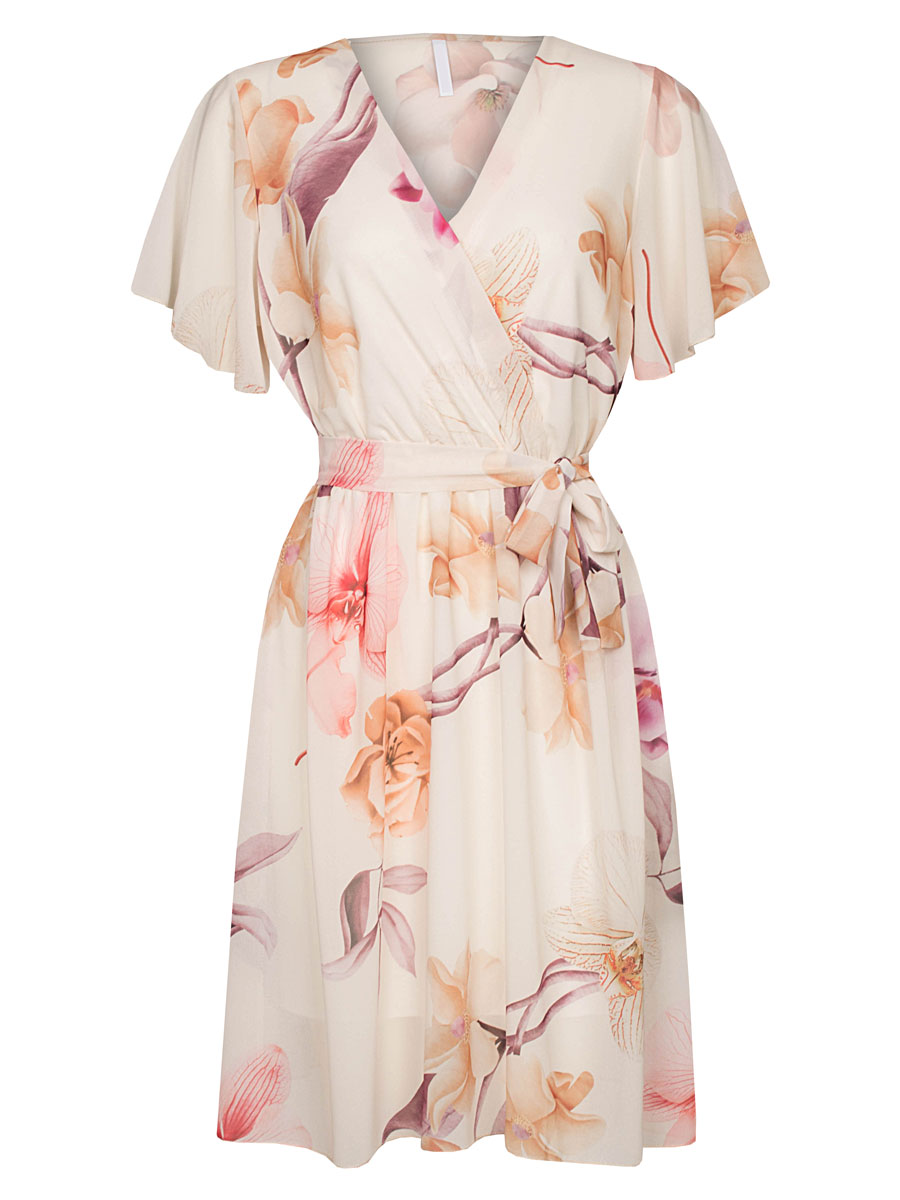 Jurk Abigail Bloemen Ecru