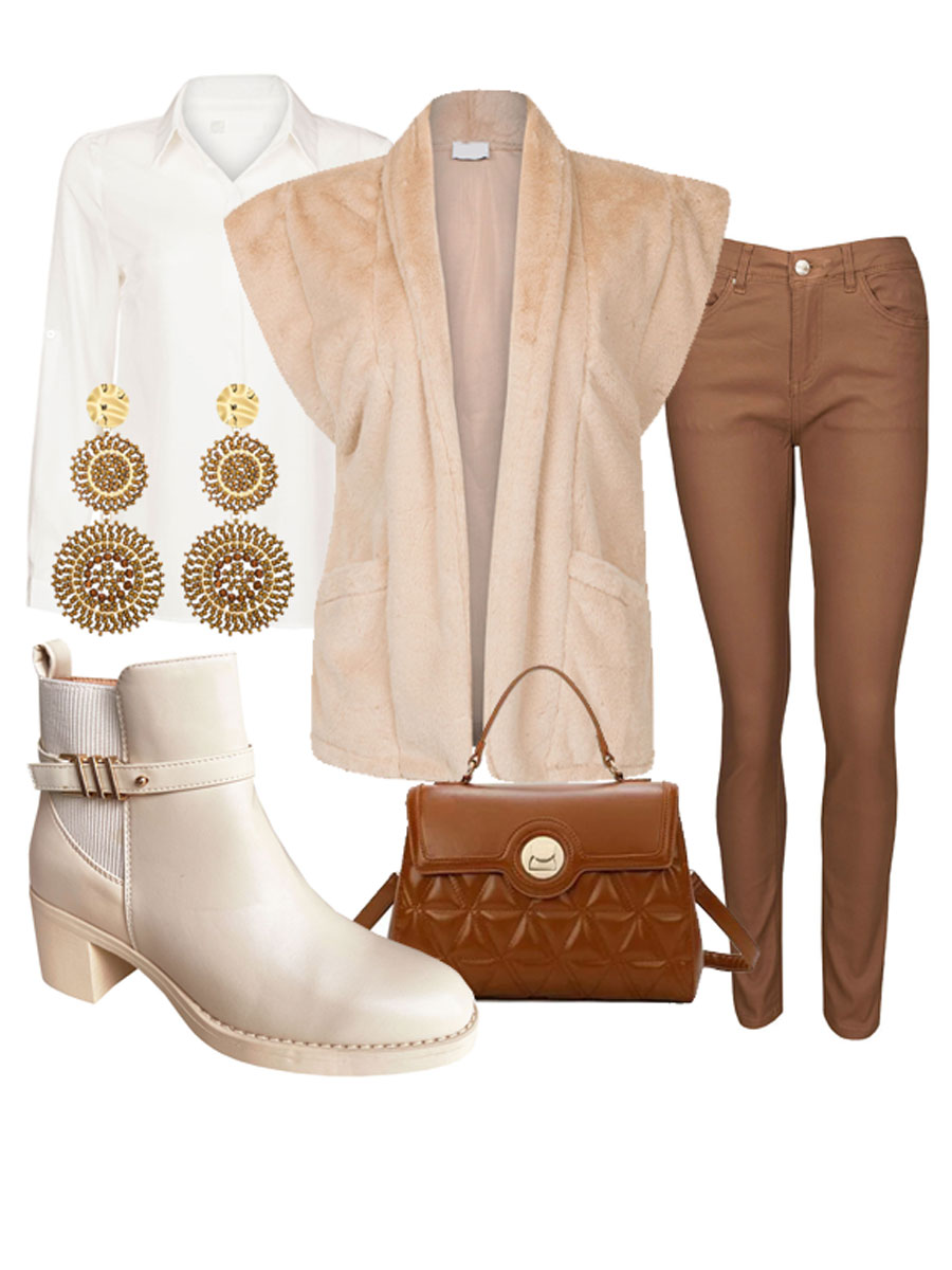 Gilet Furry Beige Shop the look