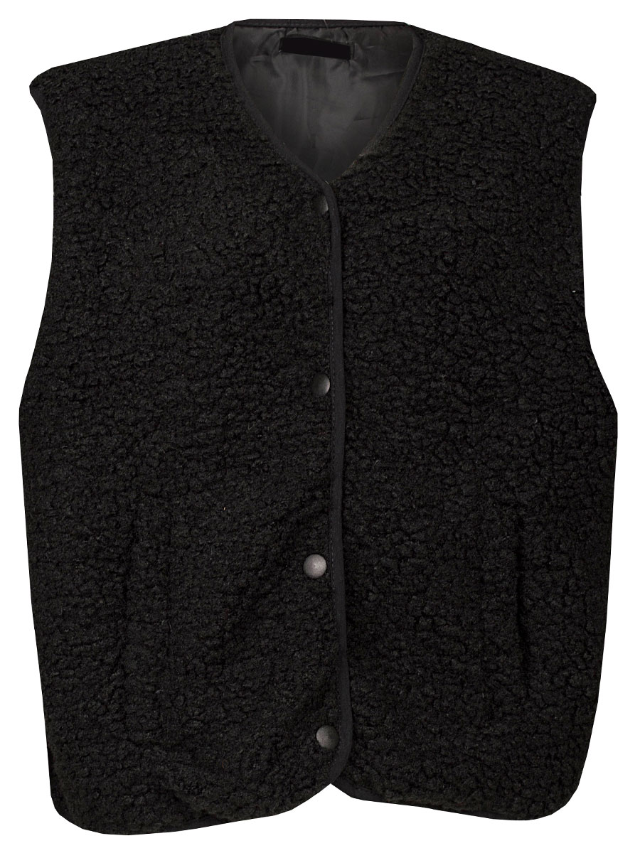 Gilet Teddy Zwart