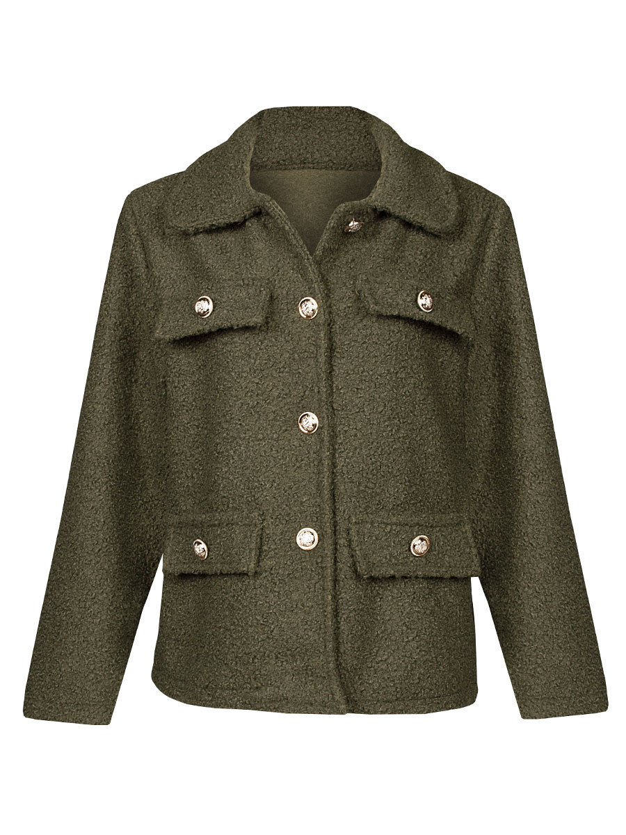 Jasje Bouclé Groen Jasje Bouclé Groen