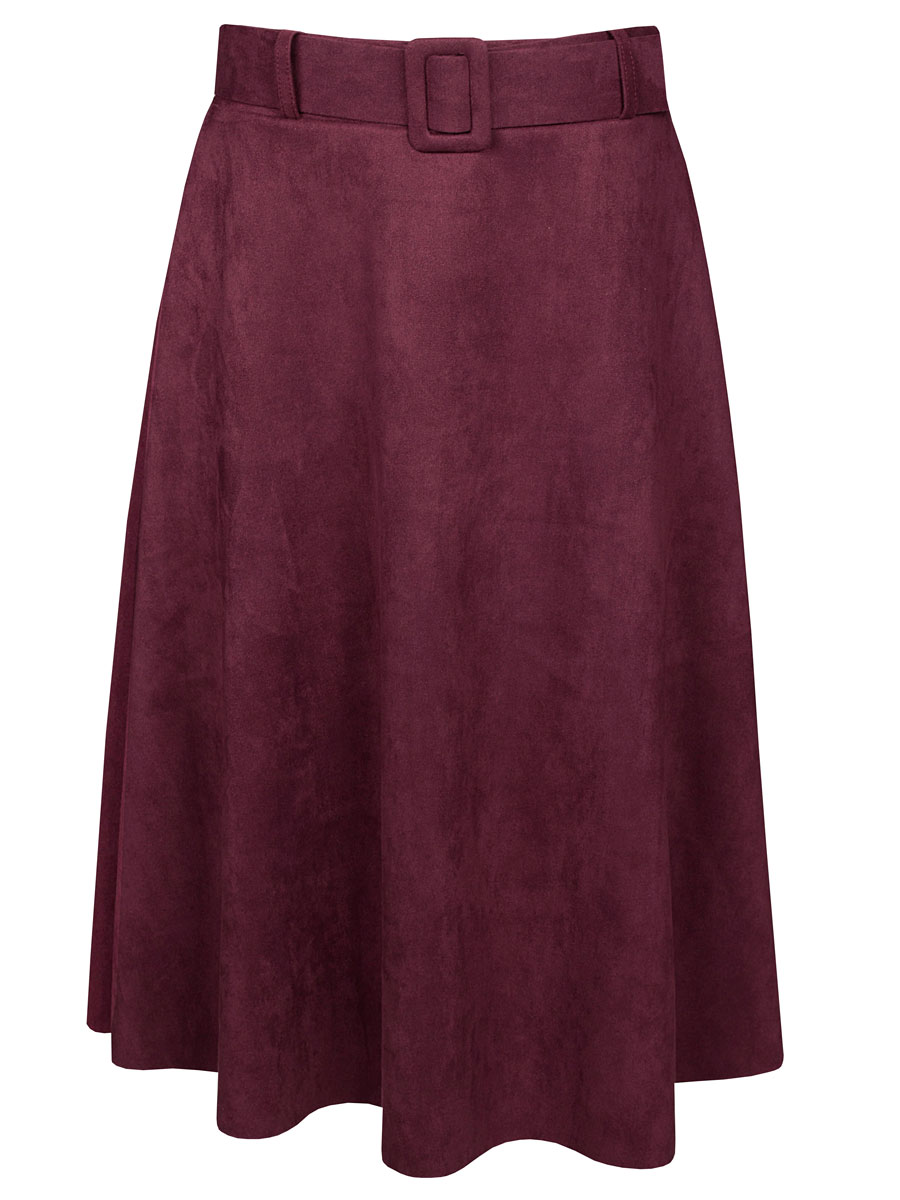 Rok Suède Aubergine