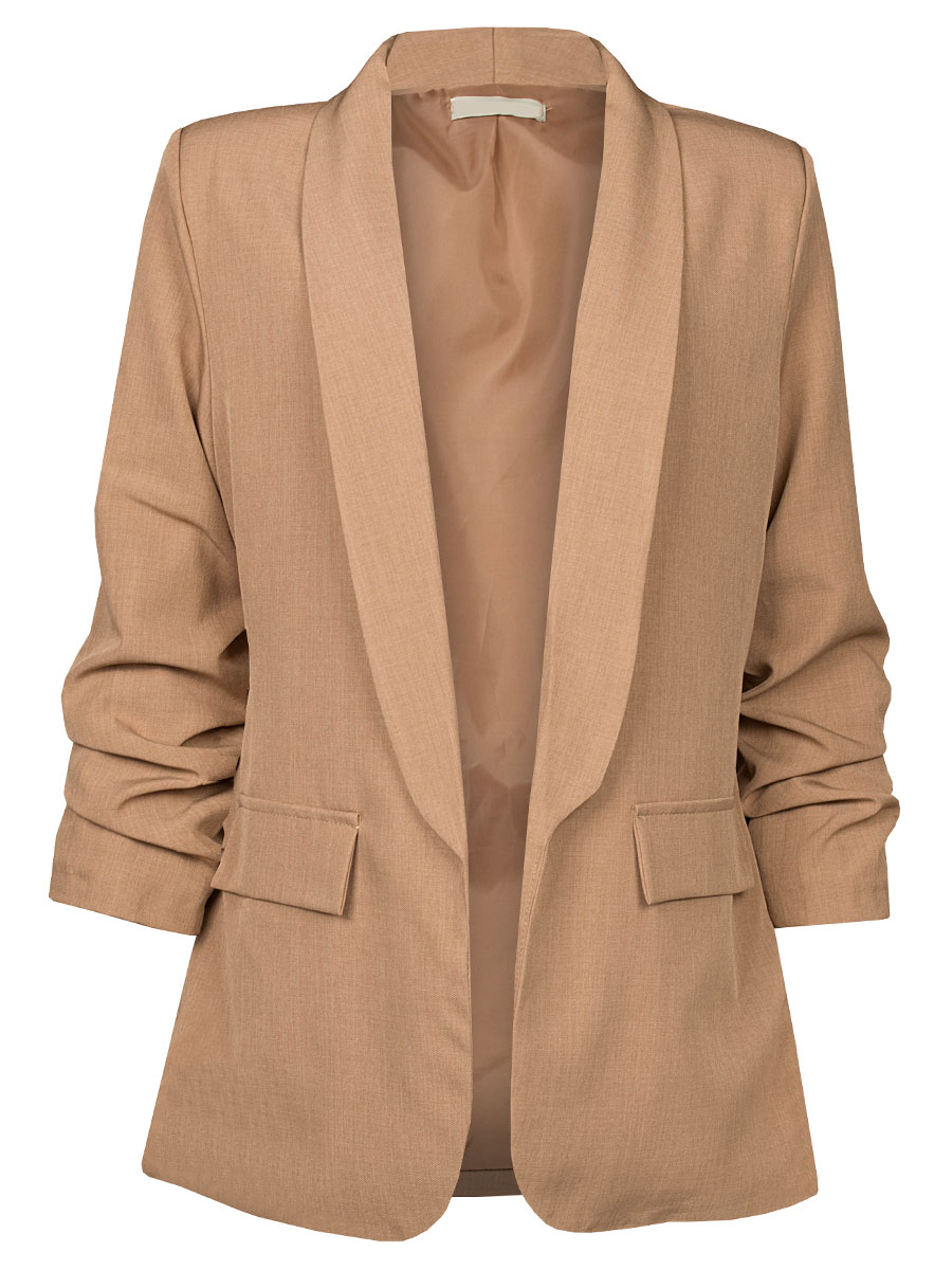 Blazer Gesmokte Mouw Bruin