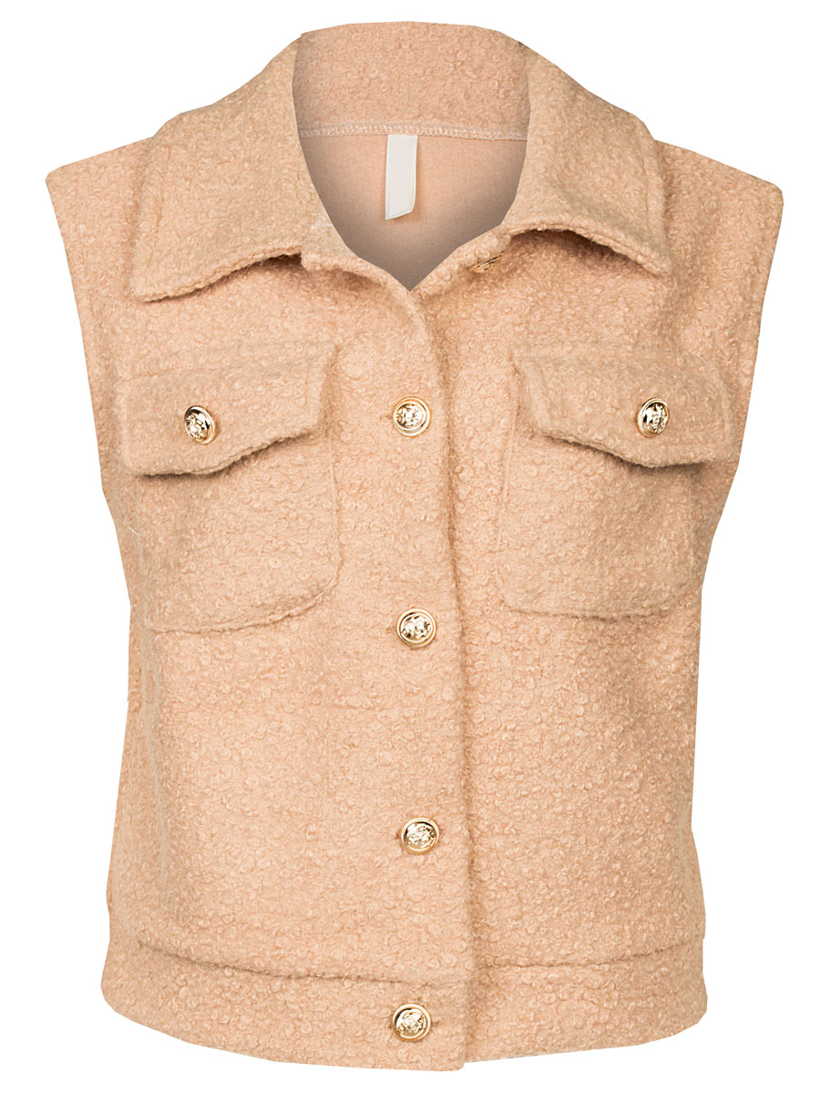 Gilet Bouclé Beige