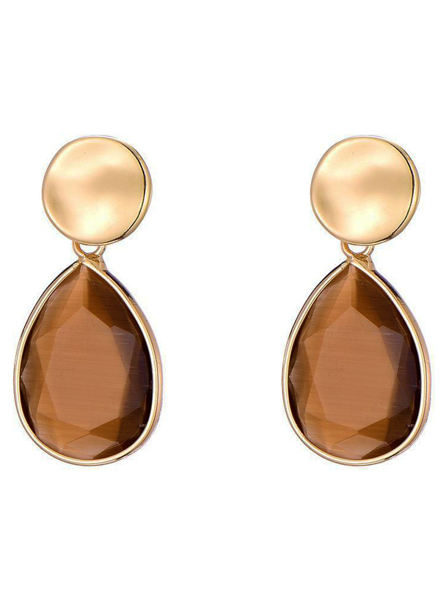 Oorbellen Cat Eye Bruin