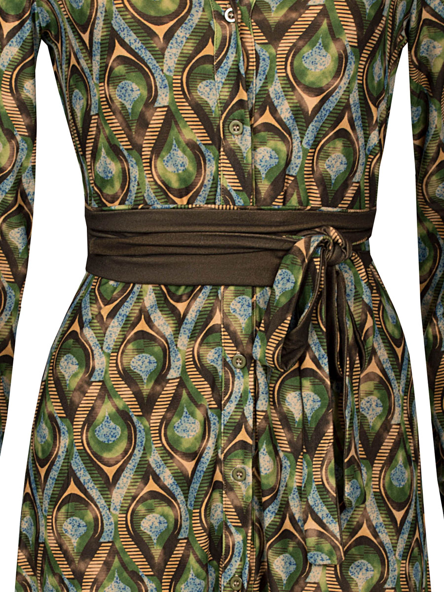 Jurk Lucia Groen detail