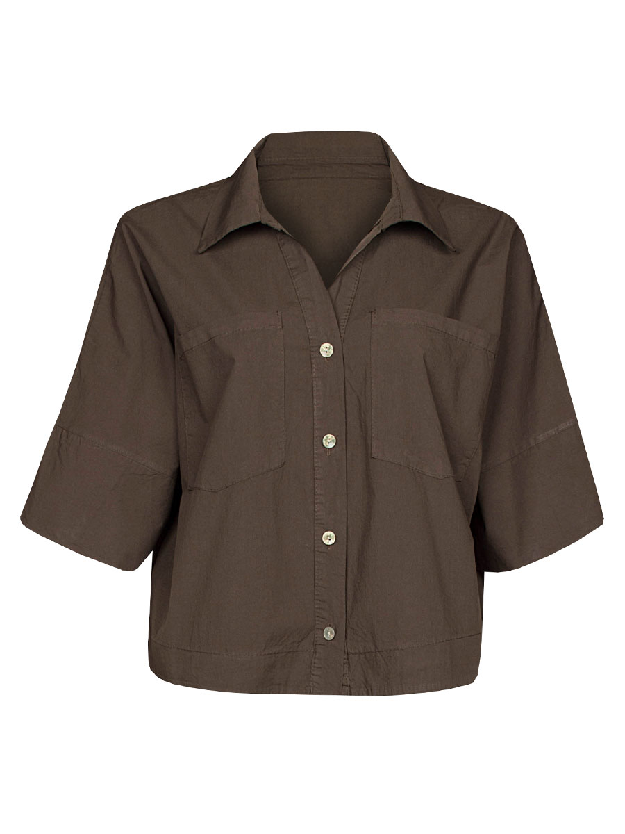 Blouse Katoen Bruin