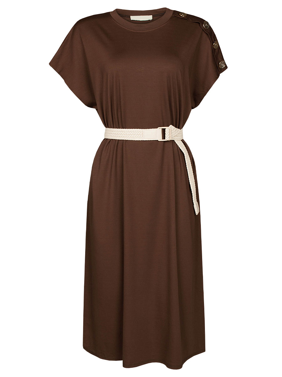 Jurk Comfy Chique Bruin