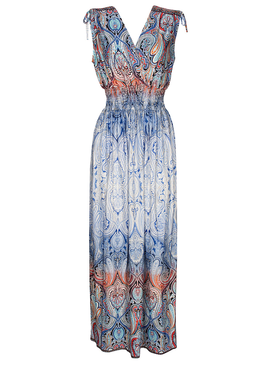 Maxi Jurk Ibiza Blauw