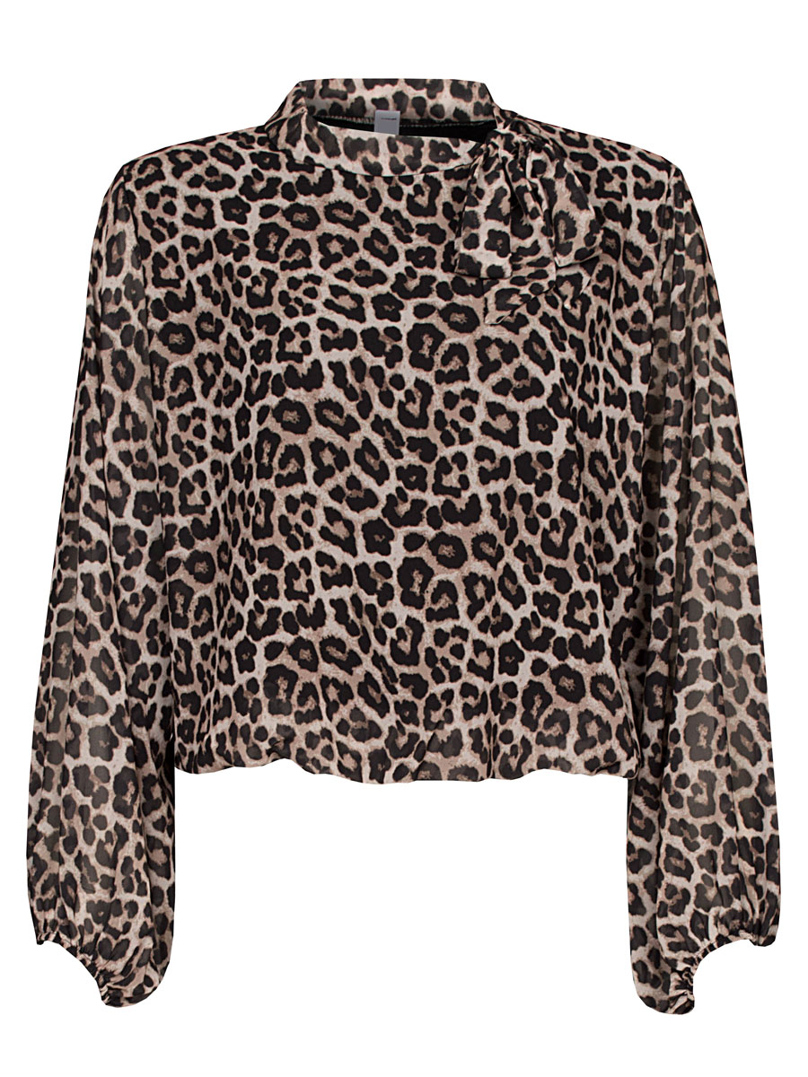 Top Blouson Strik Luipaard
