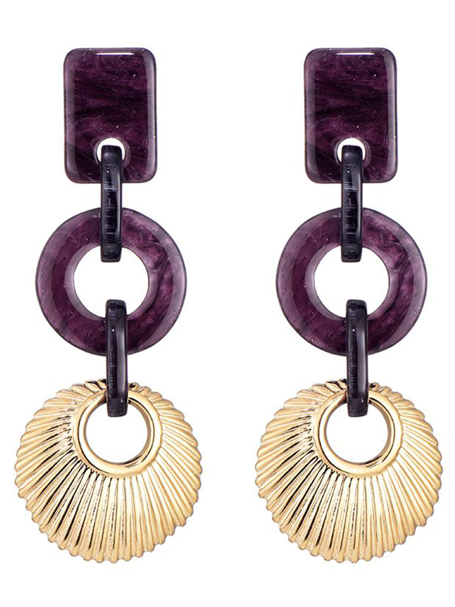 Oorbellen Aubergine Chique