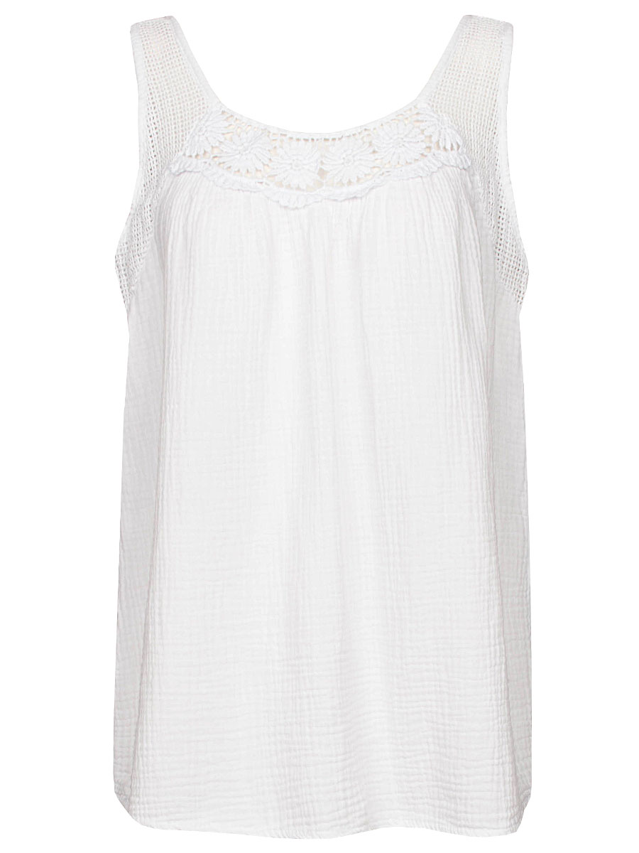 Top Broderie Wit