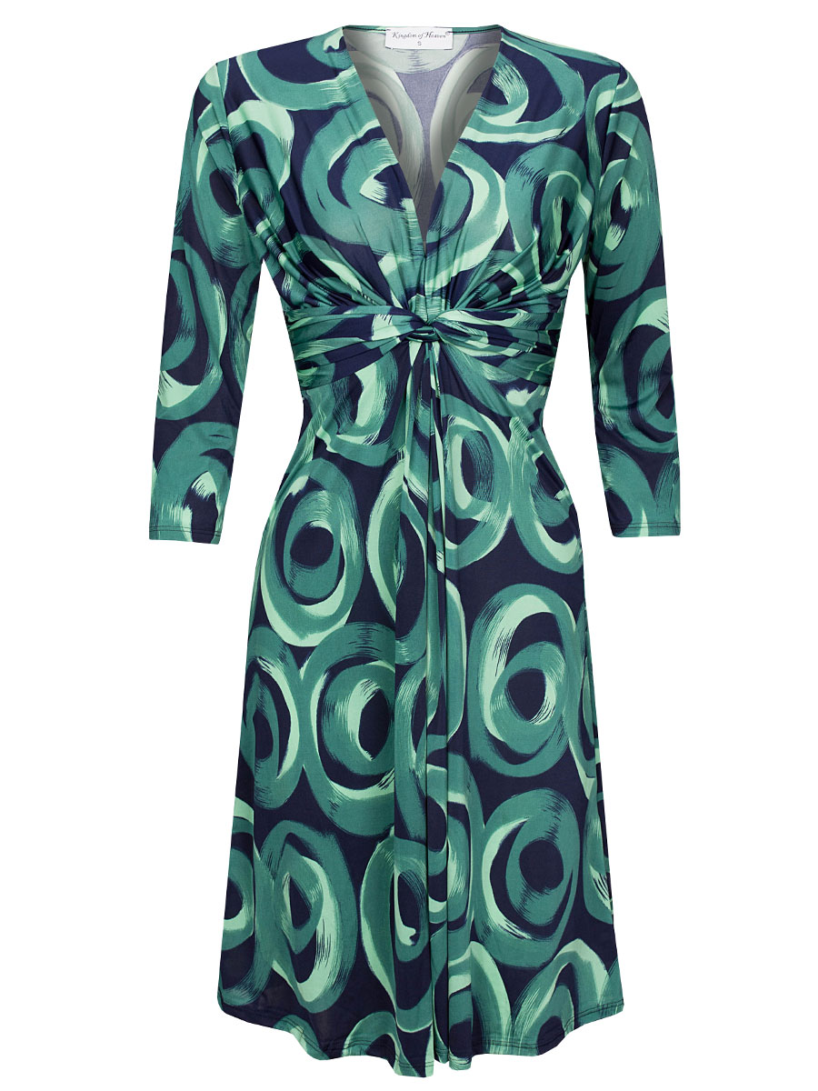F01201320 Jurk Alessandra Groen
