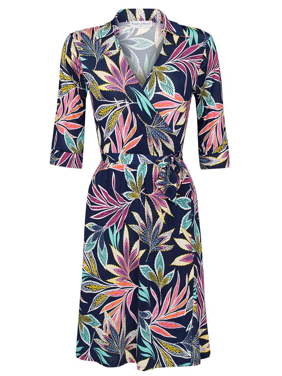 F01413480 Jurk Overslag Midi Ginger