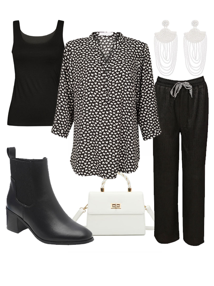 Blouse Zwart Print Shop the look