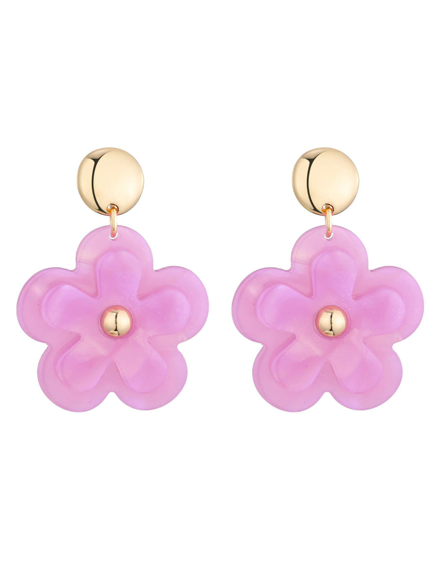 Oorbellen Bloem Roze
