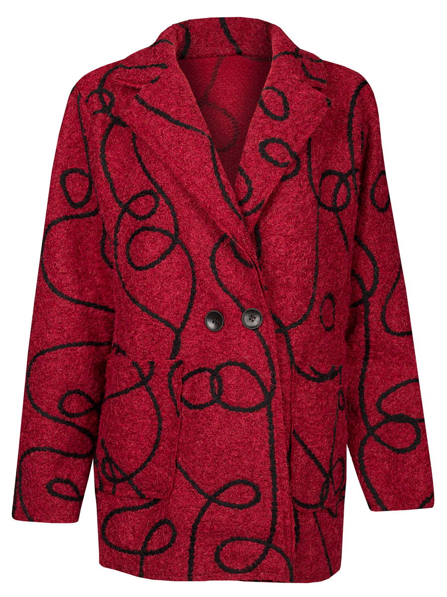 Jas Bouclé Bordeaux Jas Bouclé Bordeaux