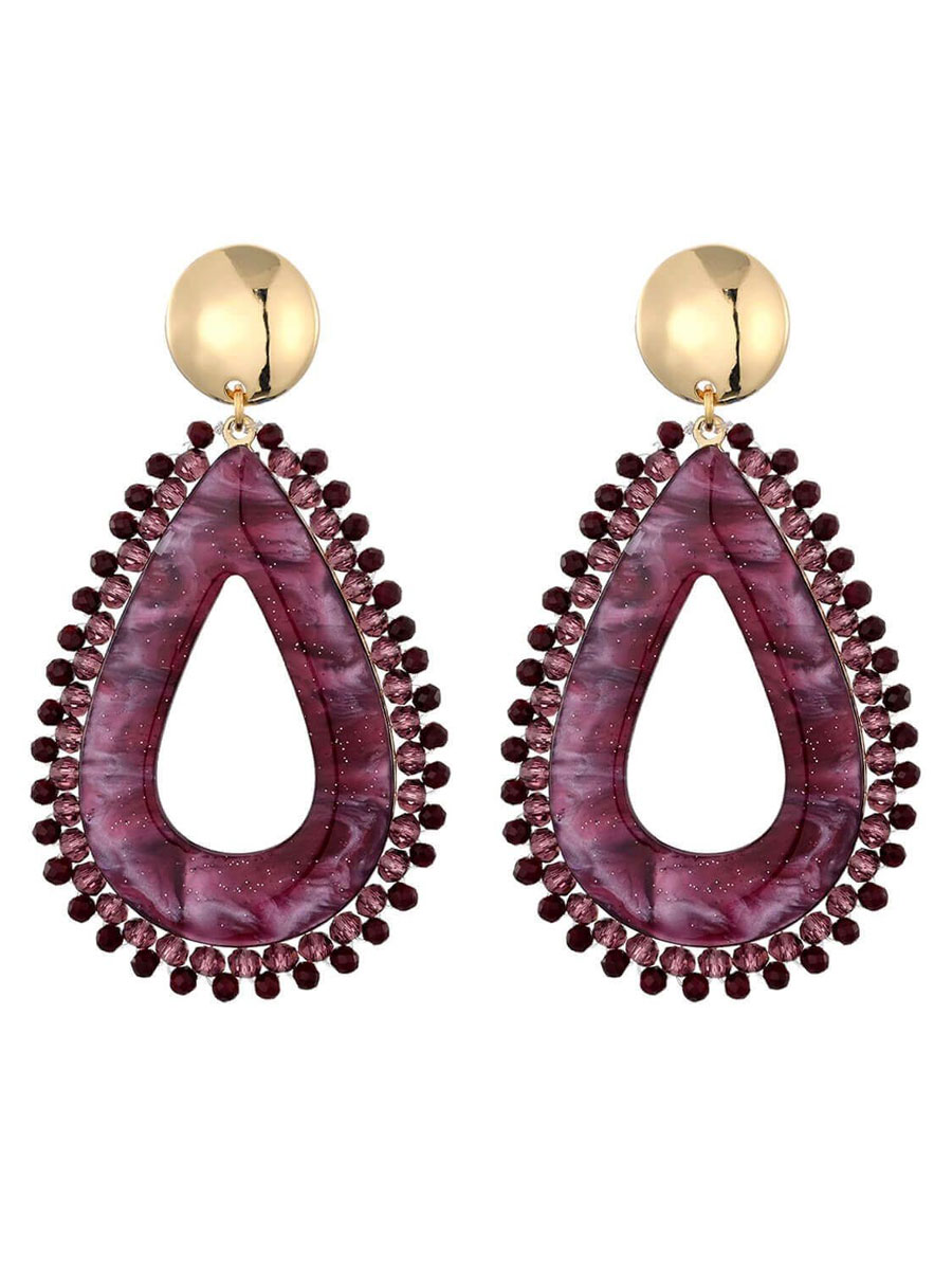 Oorbellen Chique Aubergine