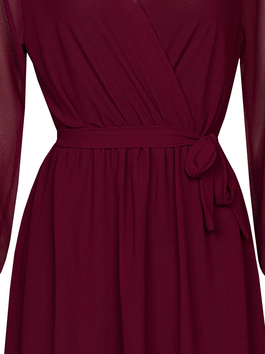 Jurk Lizzy Effen Bordeaux