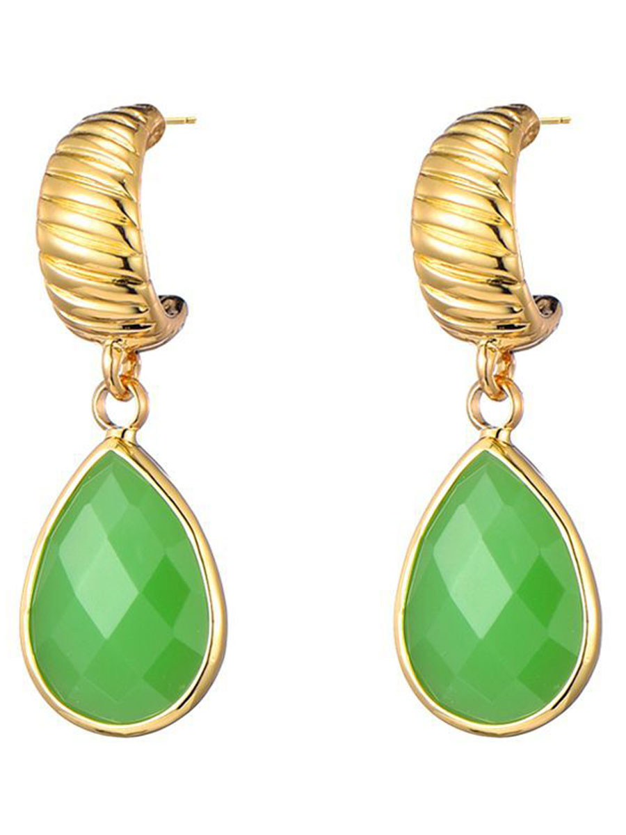 F571712 Oorbellen Hanger Groen