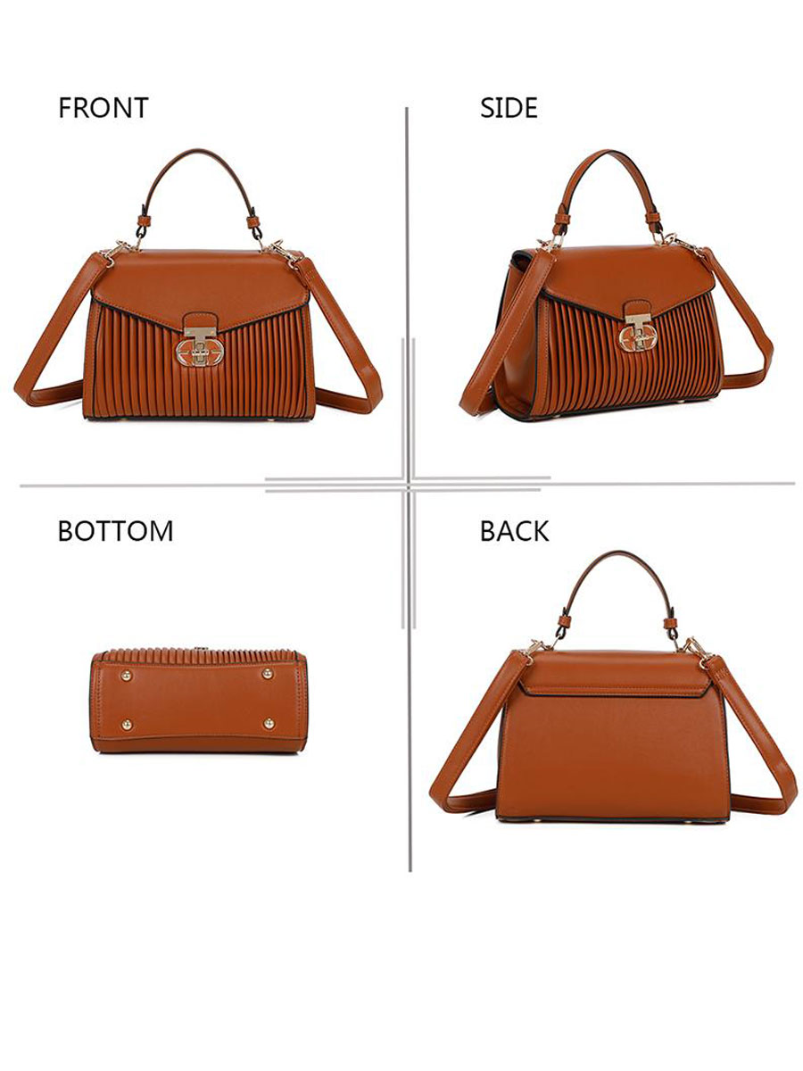 F2912812 Schoudertas Felicia Bruin achterkant