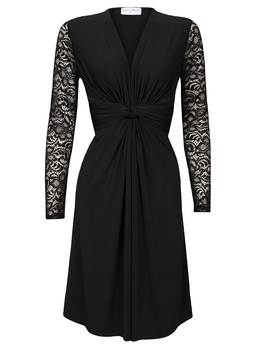 Jurk Elegant Kant Zwart Jurk Elegant Kant Zwart