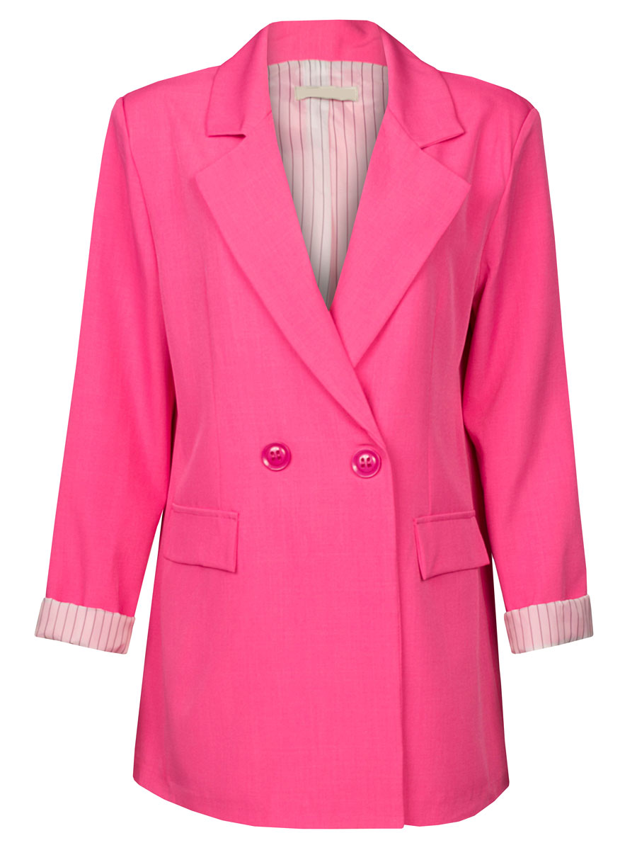 Blazer Double Breasted Roze