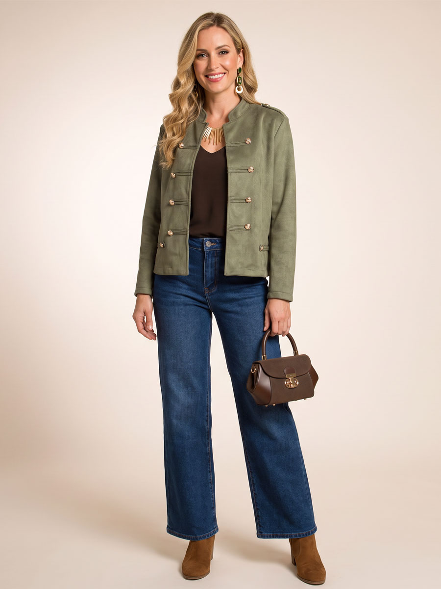 Blazer Sierknopen Groen