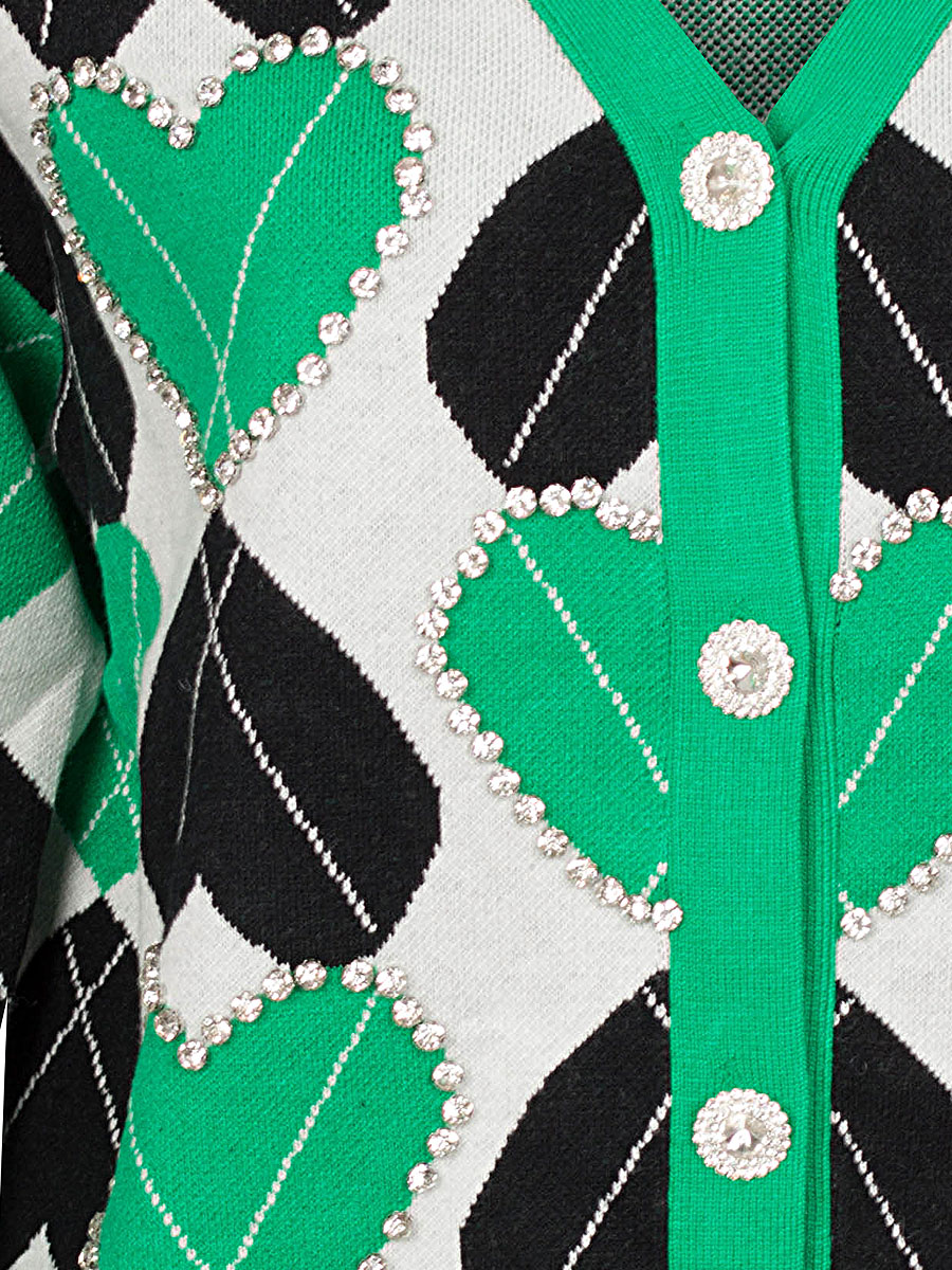 F3146741 Vest Harten Groen detail