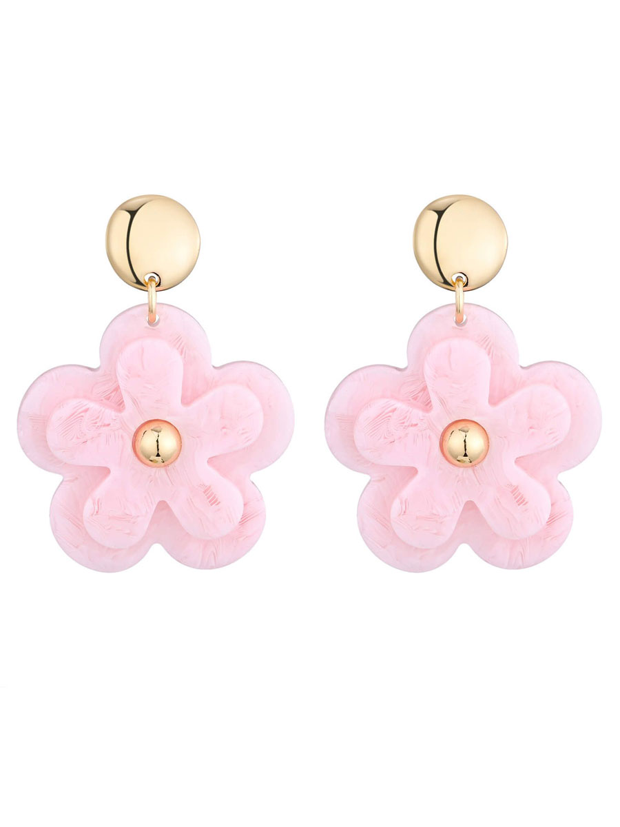 Oorbellen Bloem Roze