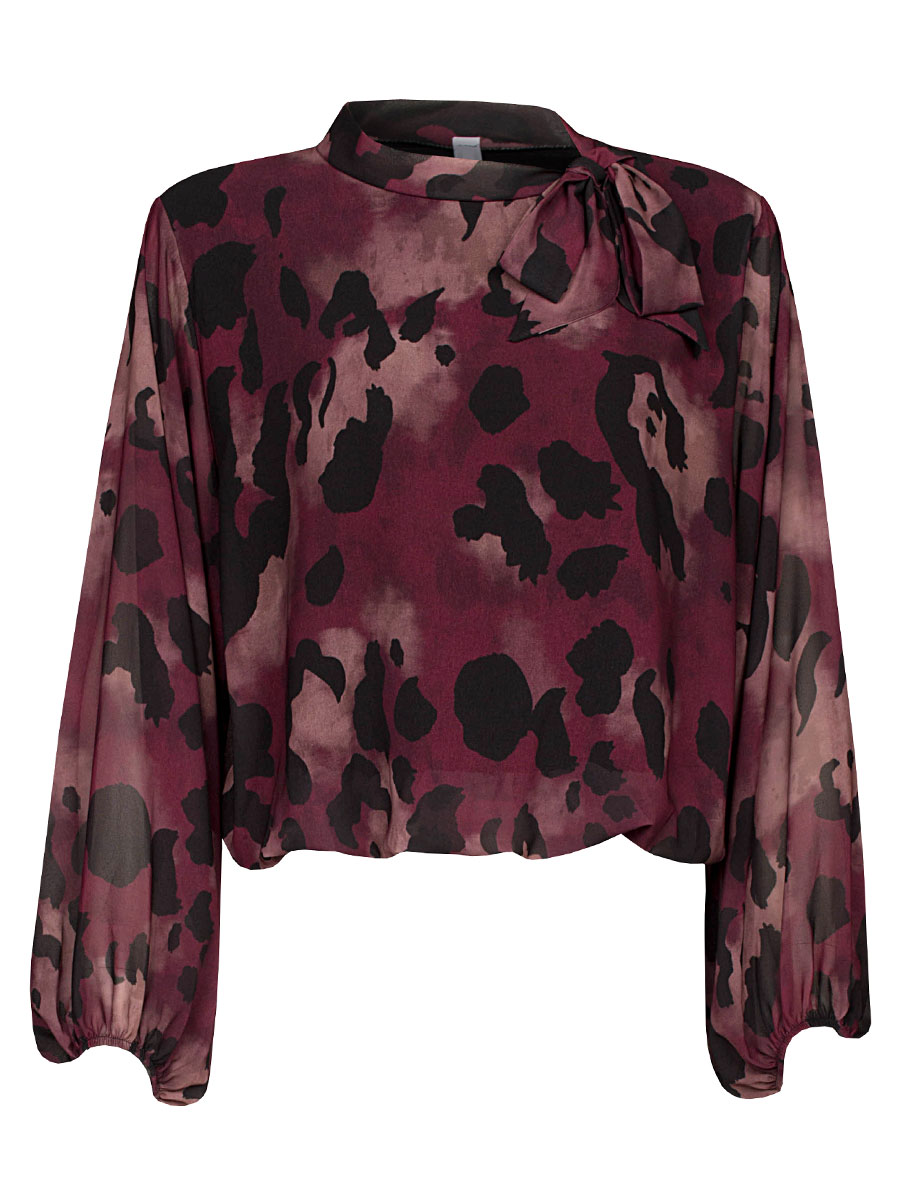 Top Blouson Strik Selina Bordeaux