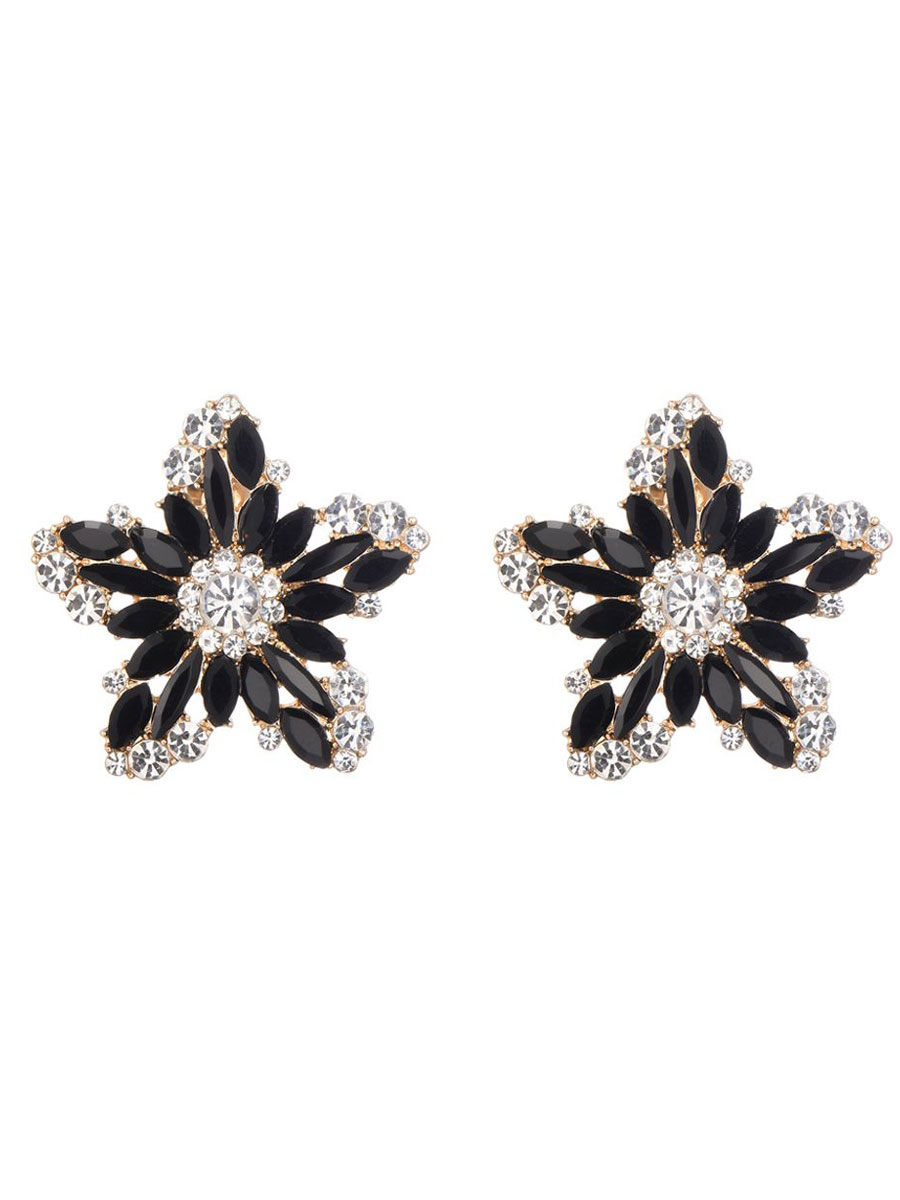 Oorbellen Ster Zwart