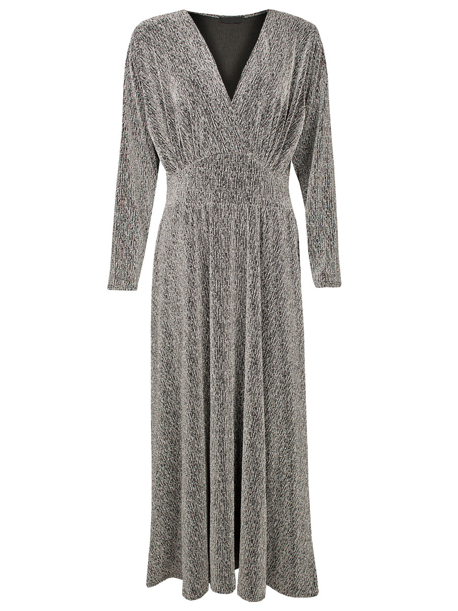 Maxi Jurk Glitter Zilver