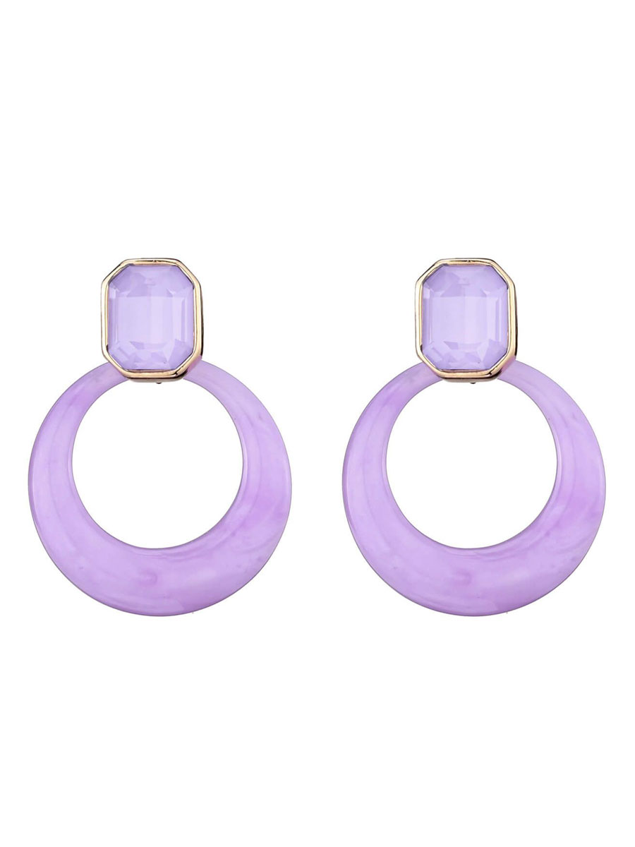 Oorbellen Resin Lila