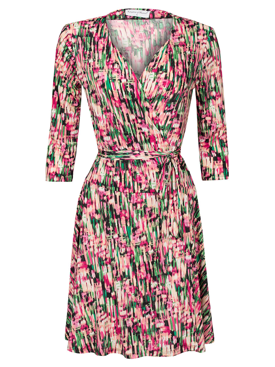 F01503460 Jurk Overslag A-lijn Melanie