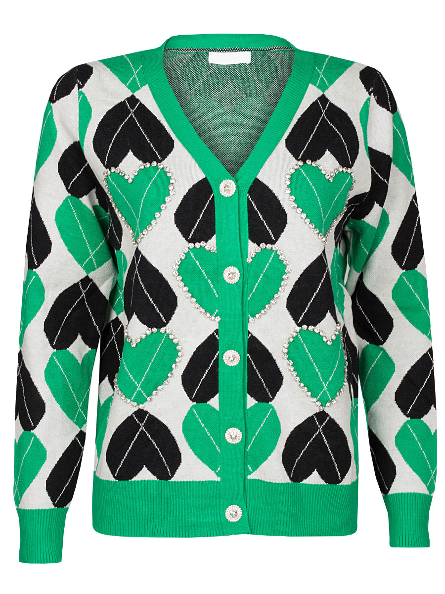 F3146740 Vest Harten Groen