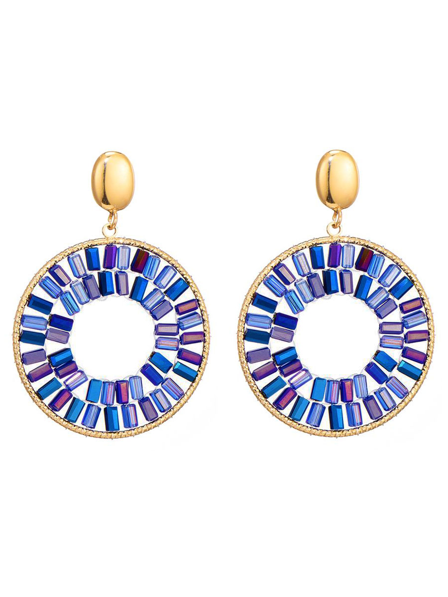 Oorbellen Metallic Blauw